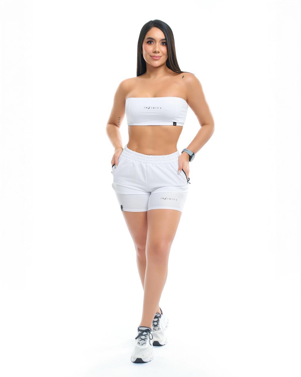 Pantaloneta deportiva con short por debajo