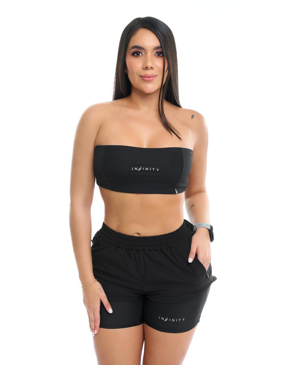 Pantaloneta deportiva con short por debajo